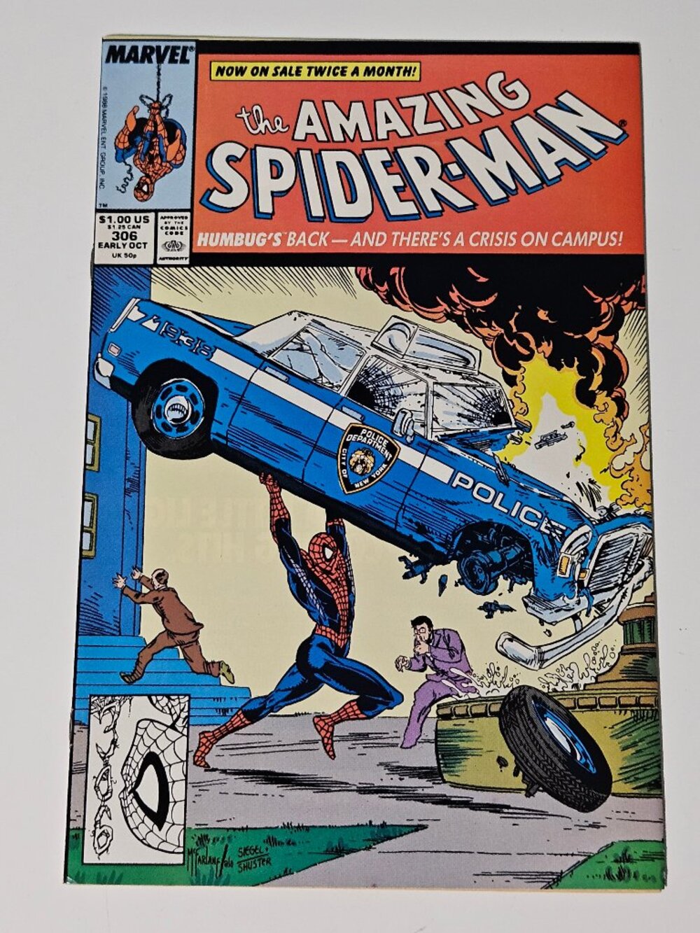 Amazing Spider-Man #306 Marvel Comics 1988 Todd McFarlane Homage Cover Superman
